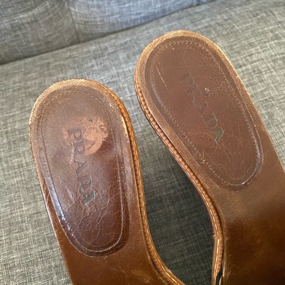 PRADA WEDGE MULES/SANDALS 39.5 - Picture 10 of 10